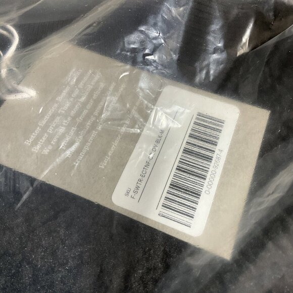 Everlane Woman’s Pullover Teddy Crewneck Oversized Sweatshirt Loungewear M Black - Picture 8 of 9